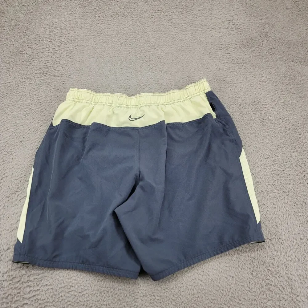 Nike Shorts Mens XXL Blue Swim Ourdoors Drawstring Logo Stretch Swoosh‎ Casual